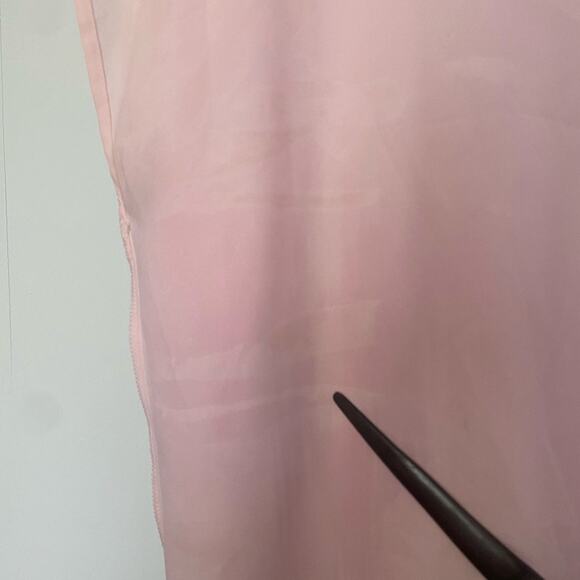 MARIE OLIVER Silk Kimono Mini Dress Small Blush Pink Orange Fuchsia Billowy READ - Picture 9 of 11
